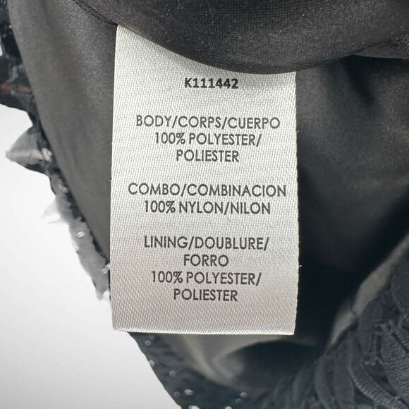 Kay Unger Black Tatum Floral Lace Sheath‎ Midi Dress Size 10 Cocktail Effortless - Picture 9 of 10